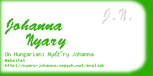 johanna nyary business card